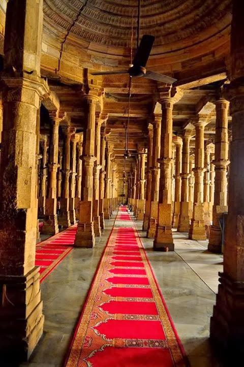 Jama Masjid Ahmedabad Bhadrakali Temple Pillars and Hall