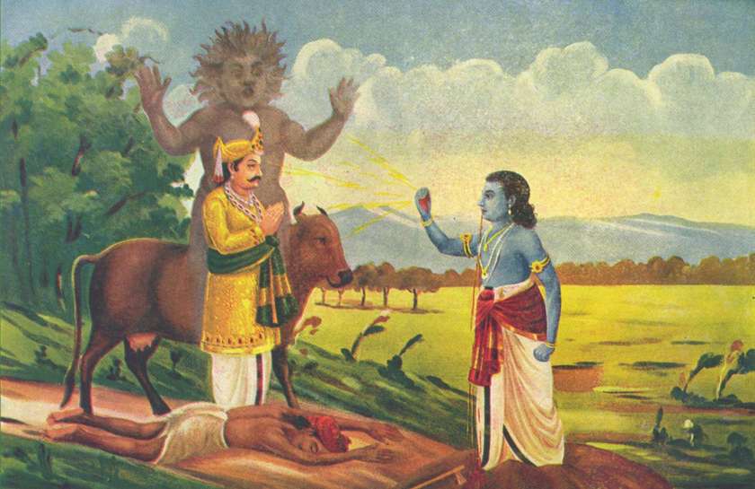 Vishnu cursing Chola King