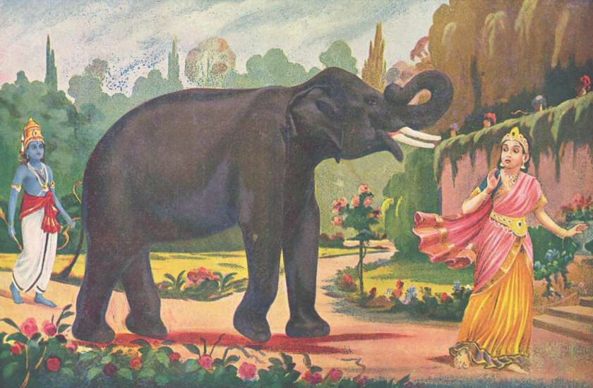 Padmavati scared by elephant